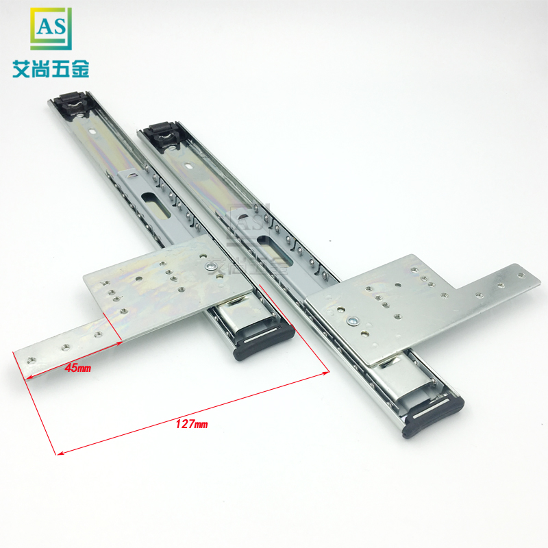 加厚隐藏门滑轨横向纵向柜门推拉导轨上下翻隐藏柜式推拉暗藏轨道