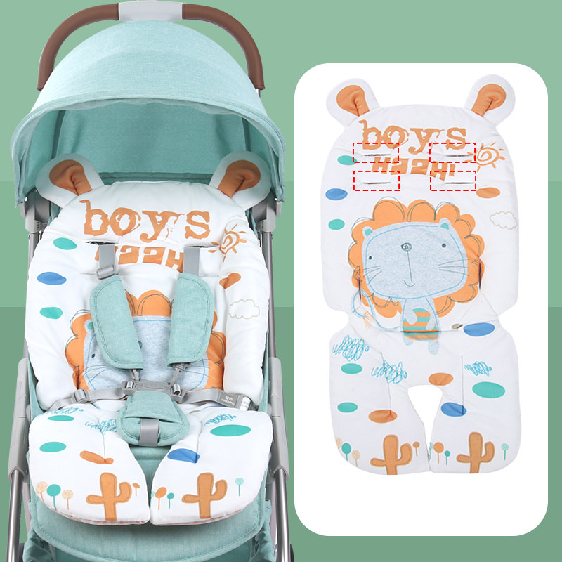 婴儿车垫子推车纯棉垫秋冬款加厚保暖内垫小宝宝餐椅坐垫四季通用