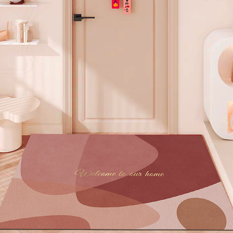 粉红色入户门地垫喜庆pvc免洗可擦门垫2024新年地毯进门门口脚垫,居家布艺,入户地垫,淘宝优惠券,粉丝福利购,淘宝优惠卷