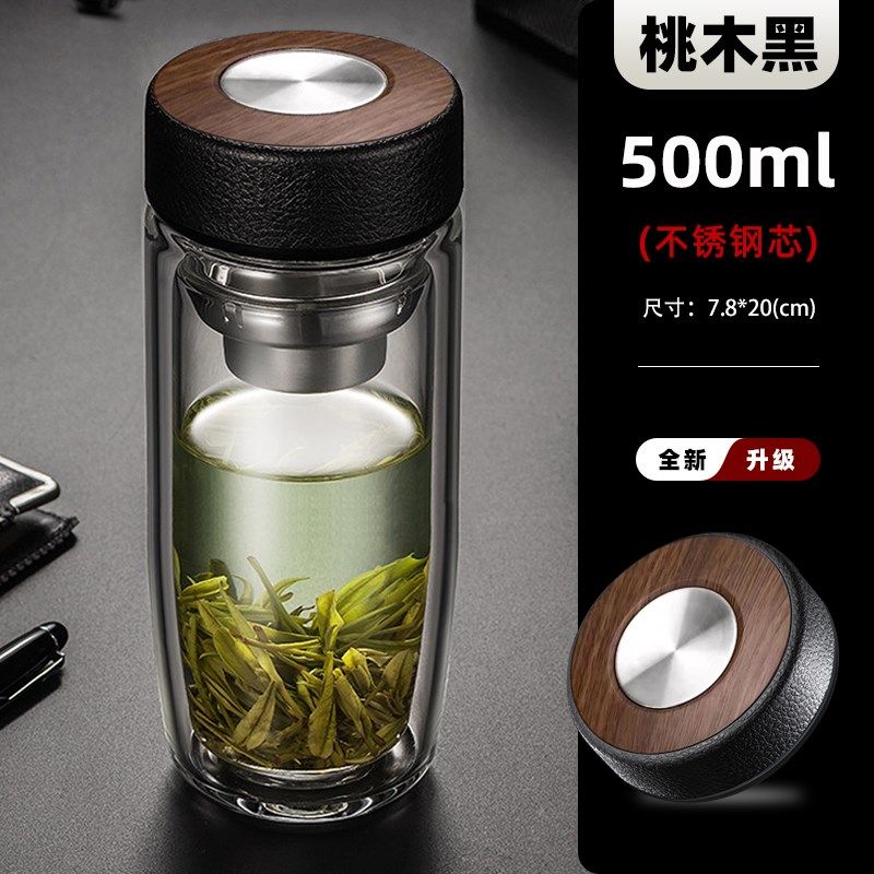 双层玻璃杯水杯泡茶杯子男士女个人专用鹅蛋杯高硼硅耐热高档车载,餐饮具,玻璃杯,淘宝优惠券,粉丝福利购,淘宝优惠卷