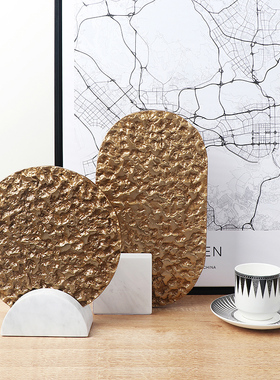 创意大理石合金摆件客厅家居装饰品书房柜子软装样板间搭配工艺品