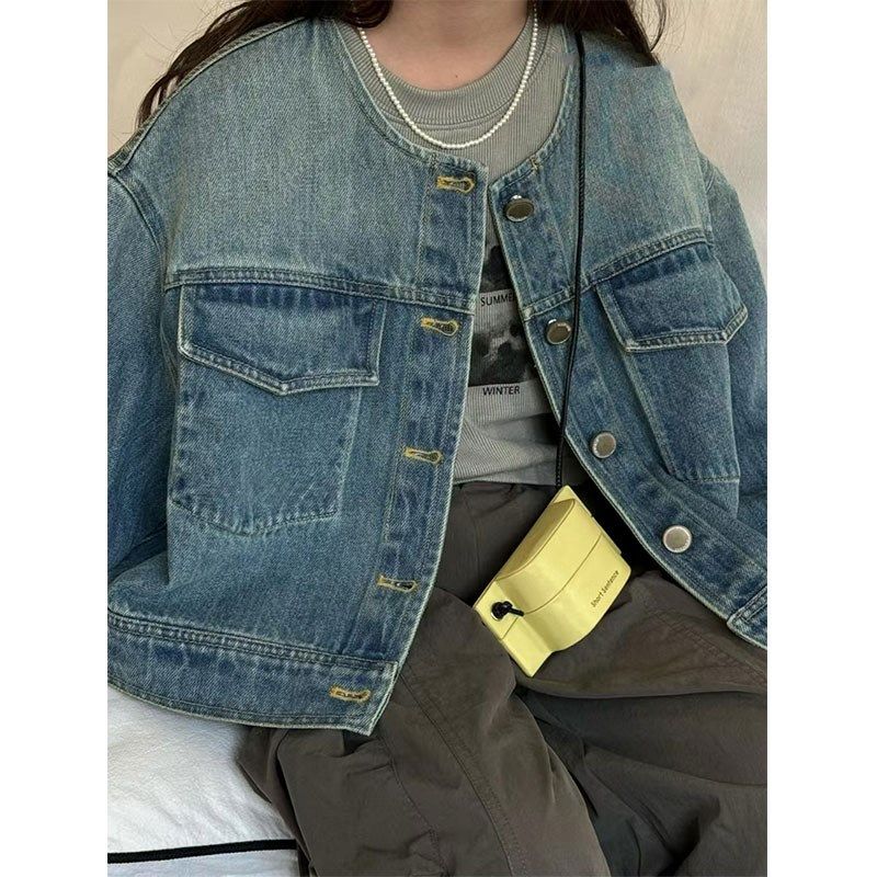 女童牛仔外套2025春夏儿童夹克衫男童上衣服中大童装宽松百搭休闲