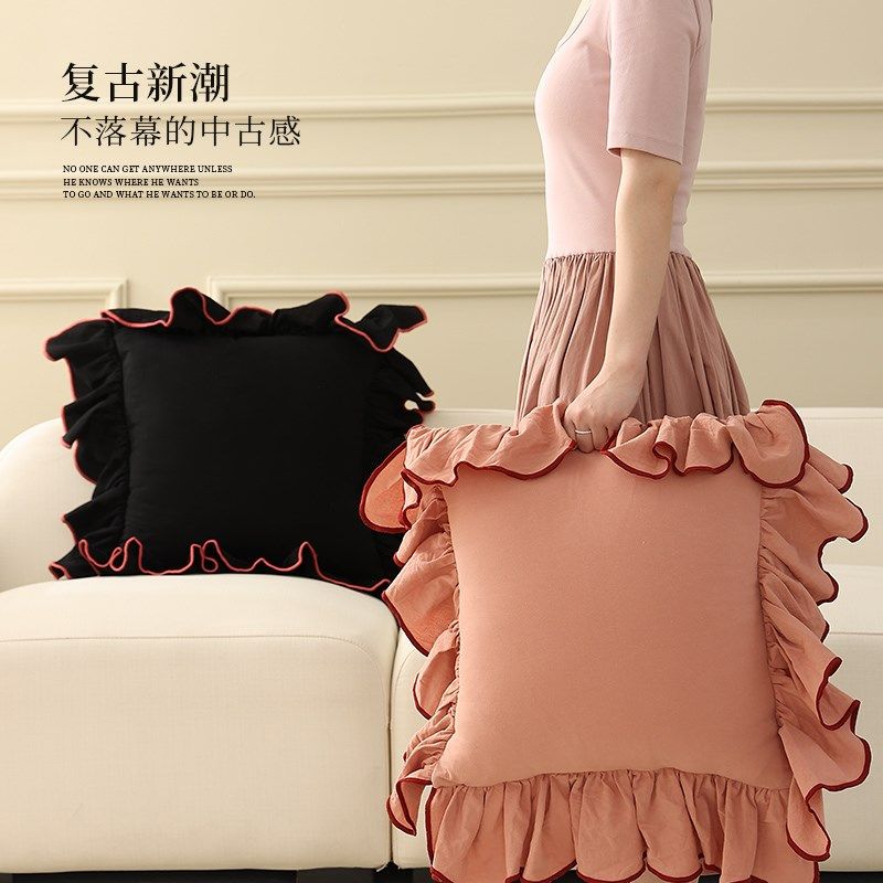 抱枕沙发客厅法式木耳边靠枕靠垫办公室床上靠背枕头大抱枕可拆洗,居家布艺,靠垫/抱枕,淘宝优惠券,粉丝福利购,淘宝优惠卷