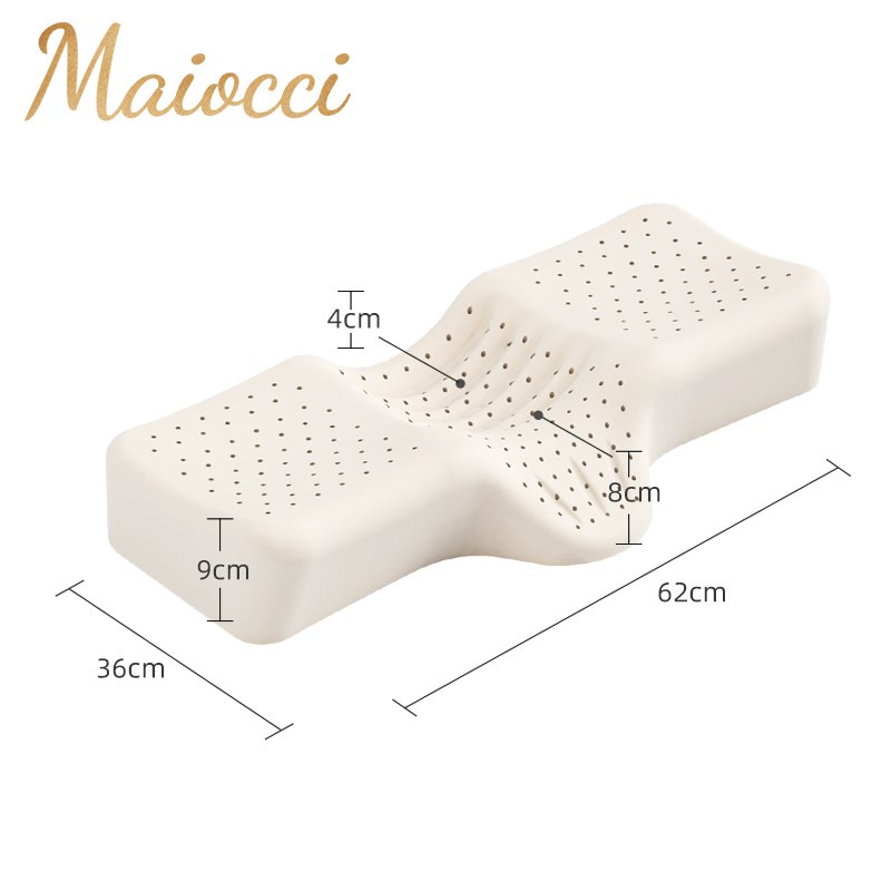 乳胶枕仰侧助睡眠枕头护颈椎单人专用高低枕天然橡胶枕芯修复泰国