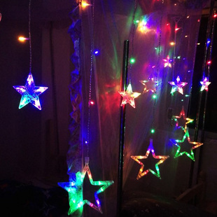 LED窗帘星星灯浪漫房间装饰彩灯闪灯串灯满天星活动节日婚庆布置