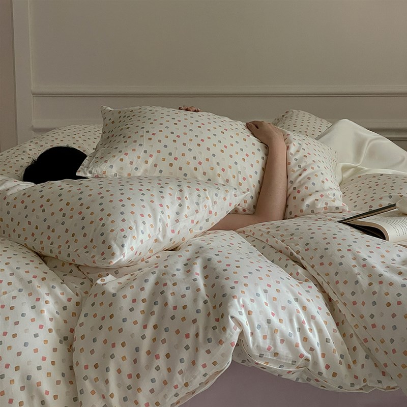 薄荷糖小清新纯棉被套单件160x210单双人180x200全棉被罩200x230