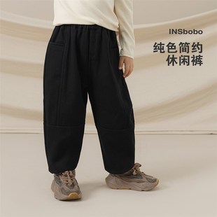 男童裤子秋冬款儿童加绒裤子2023新款宝宝冬装长裤女童棉裤保暖厚