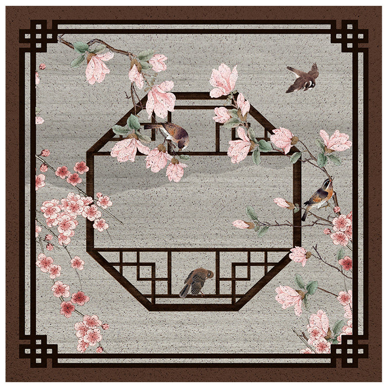 新中式入户门地垫进门家用中国风丝圈地毯门口玄关防滑脚垫可定制,居家布艺,家用脚垫,淘宝优惠券,粉丝福利购,淘宝优惠卷