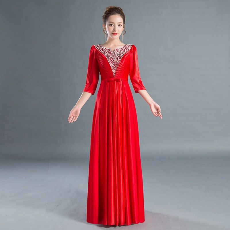 合唱演出服装成人女新款春长裙中老年大合唱团长款宴会晚礼服定制,女装/女士精品,礼服/晚装,淘宝优惠券,粉丝福利购,淘宝优惠卷