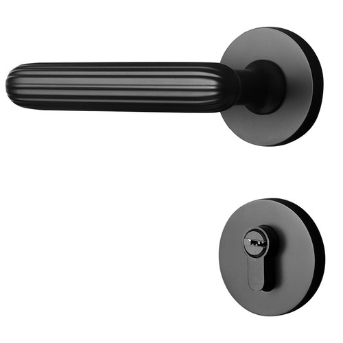 酷隆锌合金磁吸静音分体锁室内卧室实木门锁房间木门锁卫生间把手