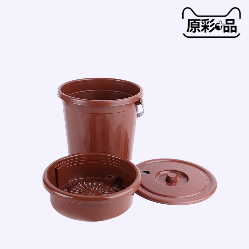 原彩品茶渣桶废水桶矮款功夫茶台垃圾桶茶具家用储排水小号茶水桶