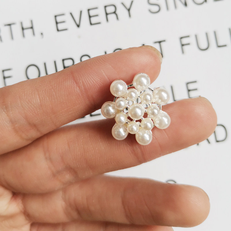 高档时尚金属银白色满珍珠圆形纽扣大上毛衣衬开衫女士百搭装饰服,居家布艺,纽扣,淘宝优惠券,粉丝福利购,淘宝优惠卷