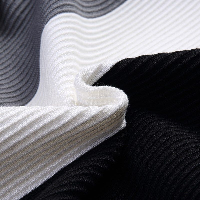 春秋新款男士针织衫薄款拉链开衫条纹线衫外穿线衣圆领长袖毛衣潮