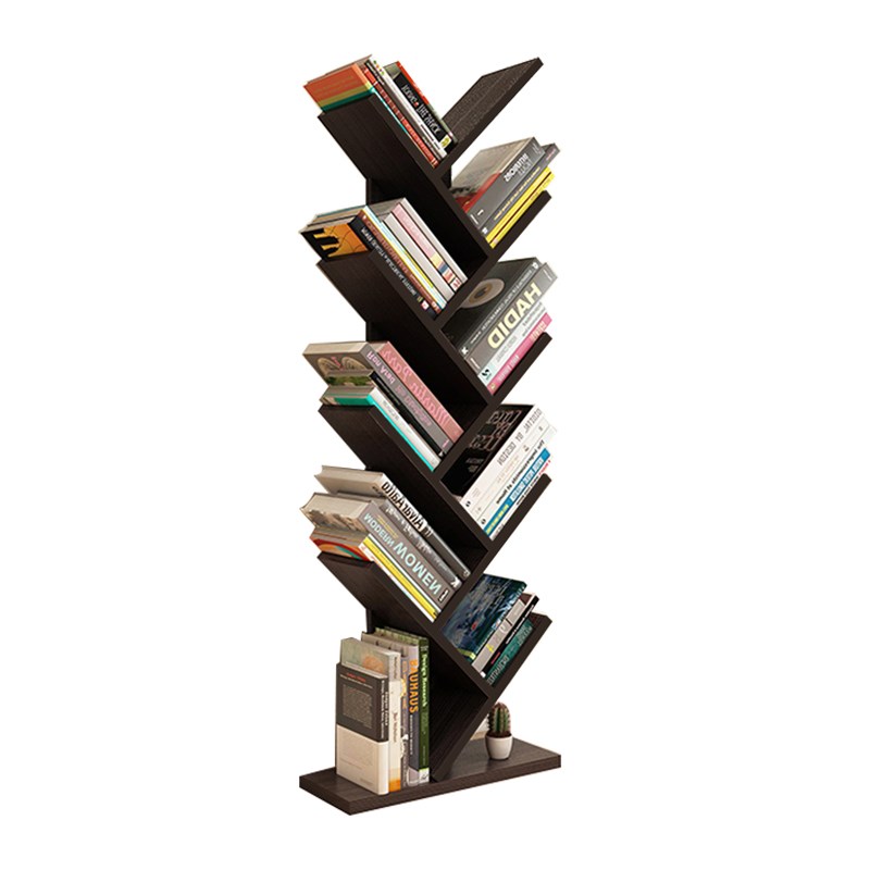 创意柜子学生儿童简约落地多层组合实木烤漆置物柜树形书架定制