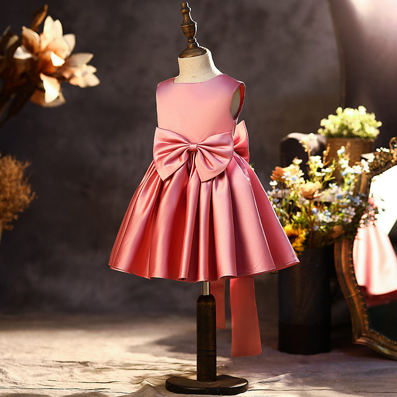 周岁礼服裙婚礼小女孩蓬蓬裙花童公主裙女童连衣裙儿童高端晚礼服