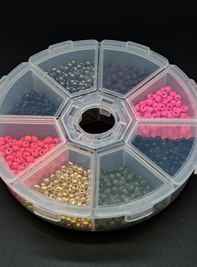 溪感新款飞蝇钩铜头钨头收纳配件盒八格便携飞钓收纳盒飞蝇钩盒