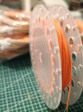 飞钓线收纳盘透明大轴心防缠绕防打结飞蝇钓主线轴可拆卸包邮