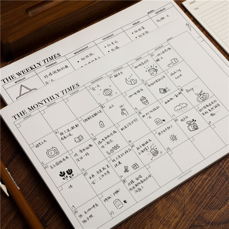 速发简约风周计划月日记本本计划本周规本日程记划时间管理打卡本