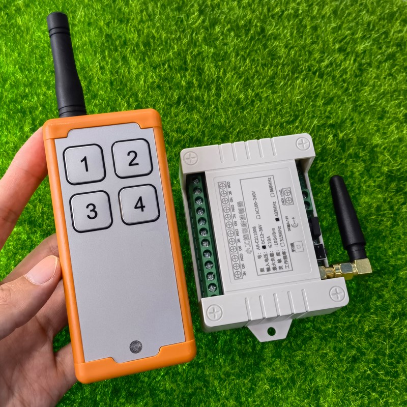 速发AC 85V-260V 4键12V24V学习型4路遥控开关四路继电器控制多功