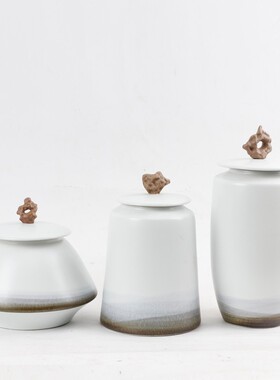 速发新中储陶书式物罐装饰品简约轻奢样板间玄关客厅瓷房酒柜摆件