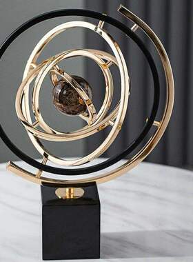 速发轻奢地球档摆件客厅公关酒柜电视柜办玄室创意家居高仪装饰品