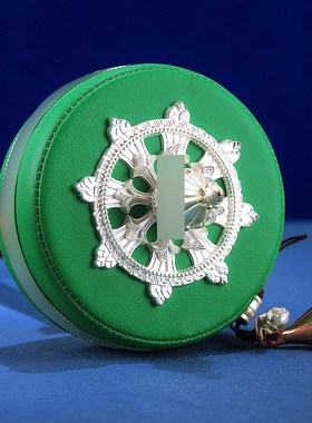 速发藏式绿皮二摇一度手母十转桶纯铜藏家用摆件家用客房书厅随身