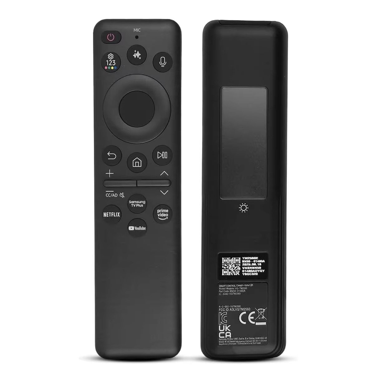 适用三星太阳能USB-C充电蓝牙语音遥控器带AI 功能BN59-01480A