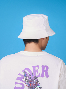 Black White Solid Bucket Hat Unisex Bob Caps Hip Hop Gorros