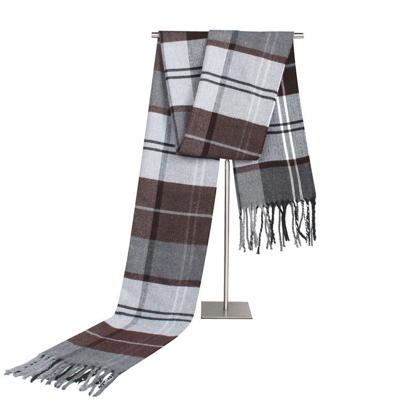190*30cm classic plaid mens scarf business warm winter pash