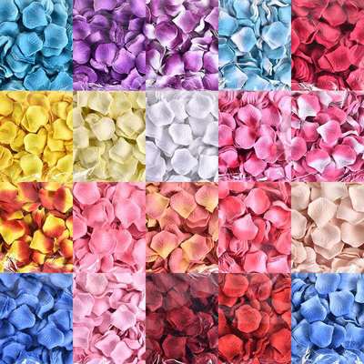 100/500/1000pcs Artificial Rose Petals Romantic Artificial F
