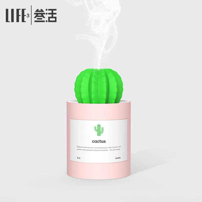 加湿器usb仙人掌办公室家用小型卧室桌面迷你静音器车载礼物婴儿