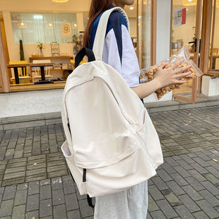 Solid All match Backpacks Style Simple Japanese Multif Women