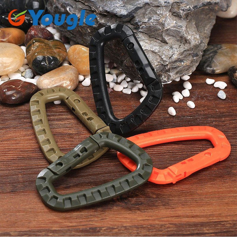 5 PCS Outdoor Plastic Carabiners Hanging Buckle Hook Keychai