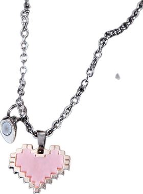 生日礼物闺蜜儿童女孩子项链爱心拼接学生好朋友姐妹友谊字母吊坠