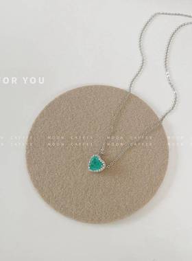 Spring and summer new blue ice flower zircon love clavicle c