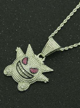 Childhood memories diamond inlaid hip-hop pendant three-dime