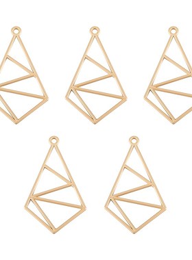 5Pcs 2021 New Hollow Frame Open Back Bezel Geometric Pendant