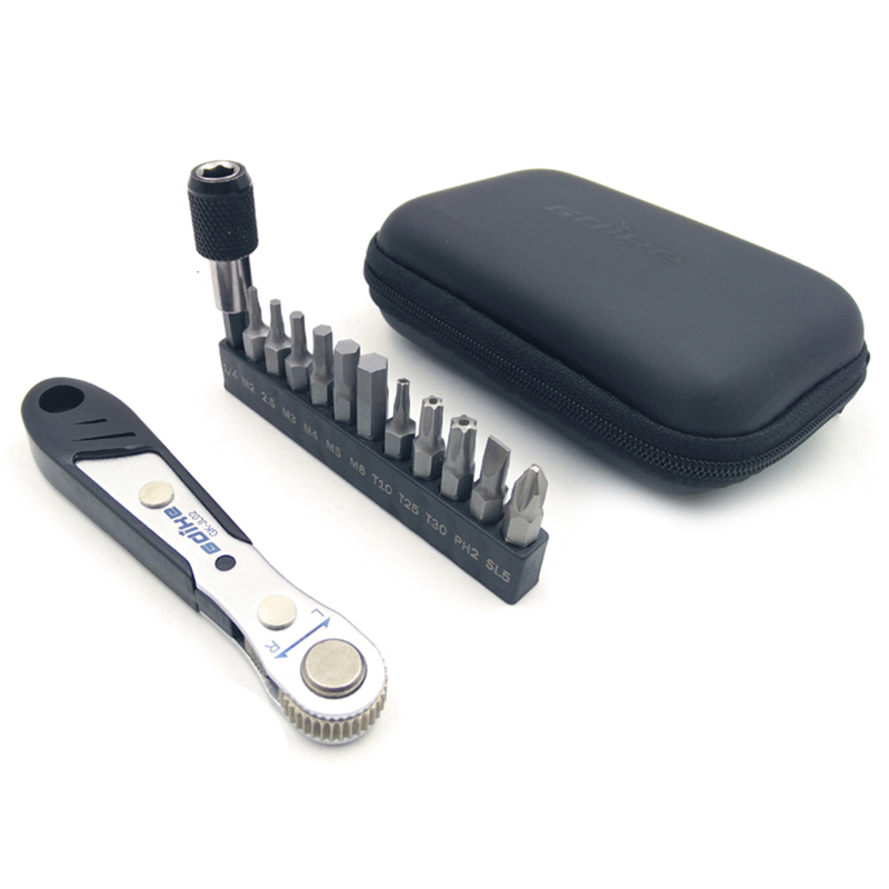 山地自行车棘轮扳手 碟片T25梅花把立 公路车内六角组合修车工具