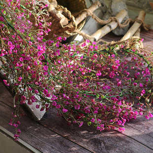 仿真金钟柳垂钓吊挂家居装饰客厅管道墙壁柱子装饰绿植假挂花套装