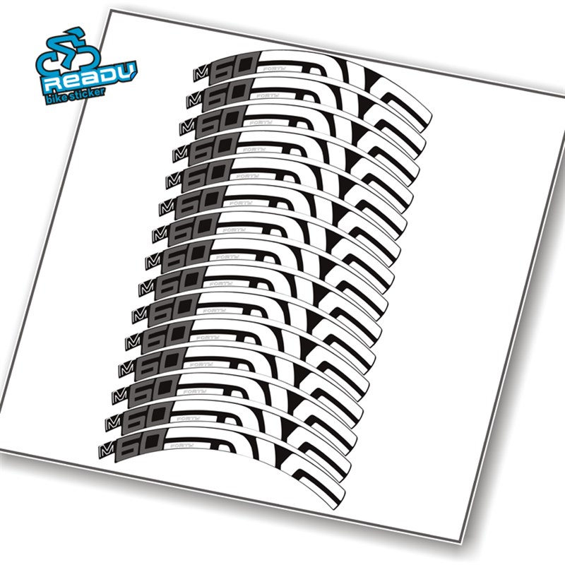 M60 山地车轮组车圈贴纸 适用框高32mm以上轮组 贴纸宽度35mm