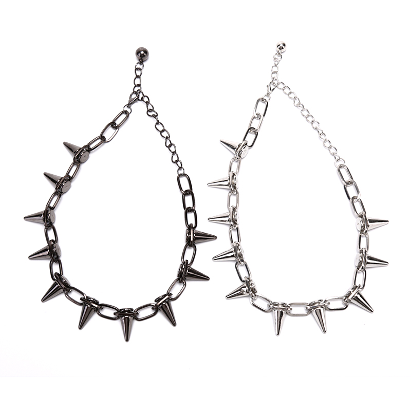 New Rivets Chokers Punk Goth Handmade CCB Material Choker Ne