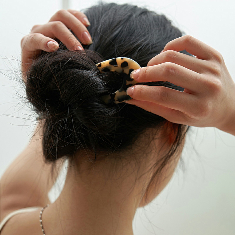 12 Colors Hair Sticks Acetate U Shape Headbands Headwear Wom