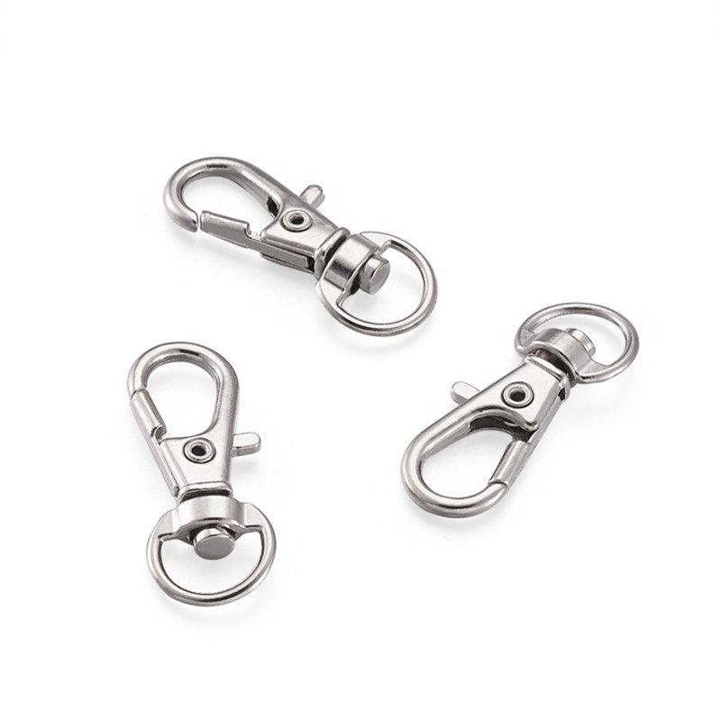 100pcs Alloy Swivel Lanyard Snap Hook Lobster Claw Clasps Je
