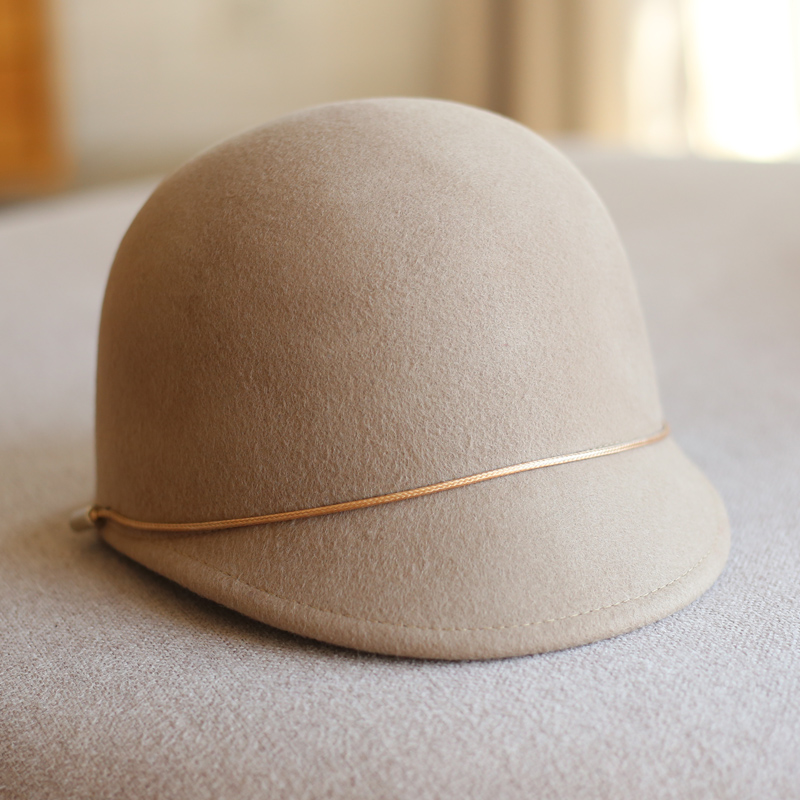 Womens Casual Woolen Visors Fashion Dome Hats Retro Style A