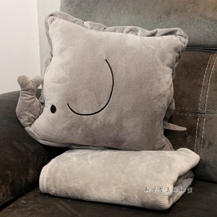 带被子抱枕两用毛毯保证午睡车上用的多功能可爱小毯子可折叠收纳