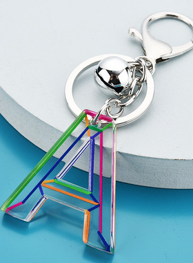 Letter Pendant Keycha Resin Key Cha Rings For Women Cute Car