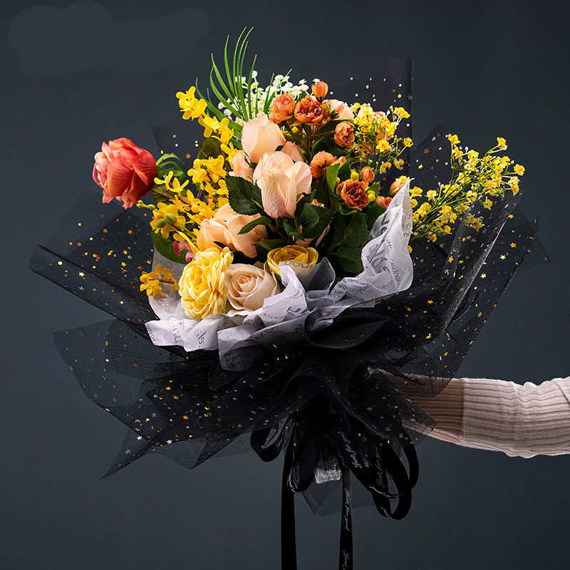 Star Moon Soft Lace Gauze Mesh Wrapping Paper Flower Bouquet