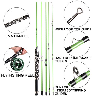 好货Sougayilang Fly Fishing Rod and Reel Multi-section Fly F