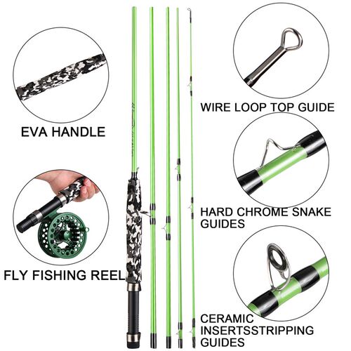 好货Sougayilang Fly Fishing Rod and Reel Multi-section Fly F
