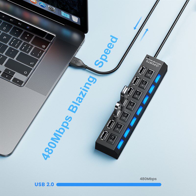 USB Hub 2.0 USB Splitter Multi Hub USB 2.0 Adapter USB Sever